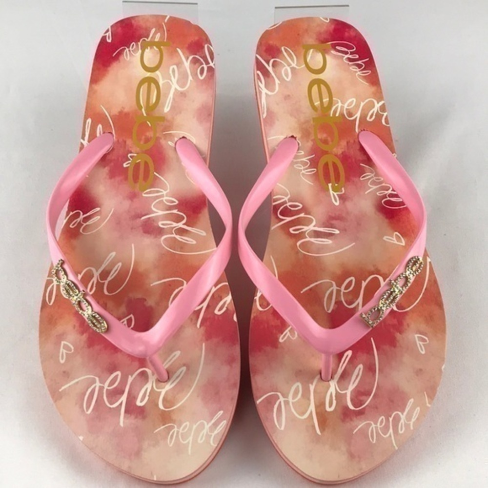 Bebe - Flip-flops. Orange. SZ: 9. NWT. Firm!